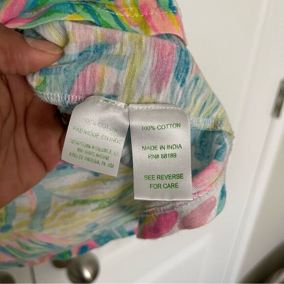 Lilly Pulitzer Essie Tank Top Cotton Size XXS Sea Salt and Sun print - Picture 4 of 7